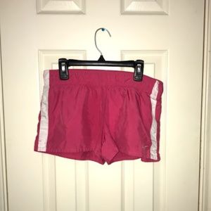pink nike running shorts